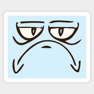 Grumpy Face Sticker